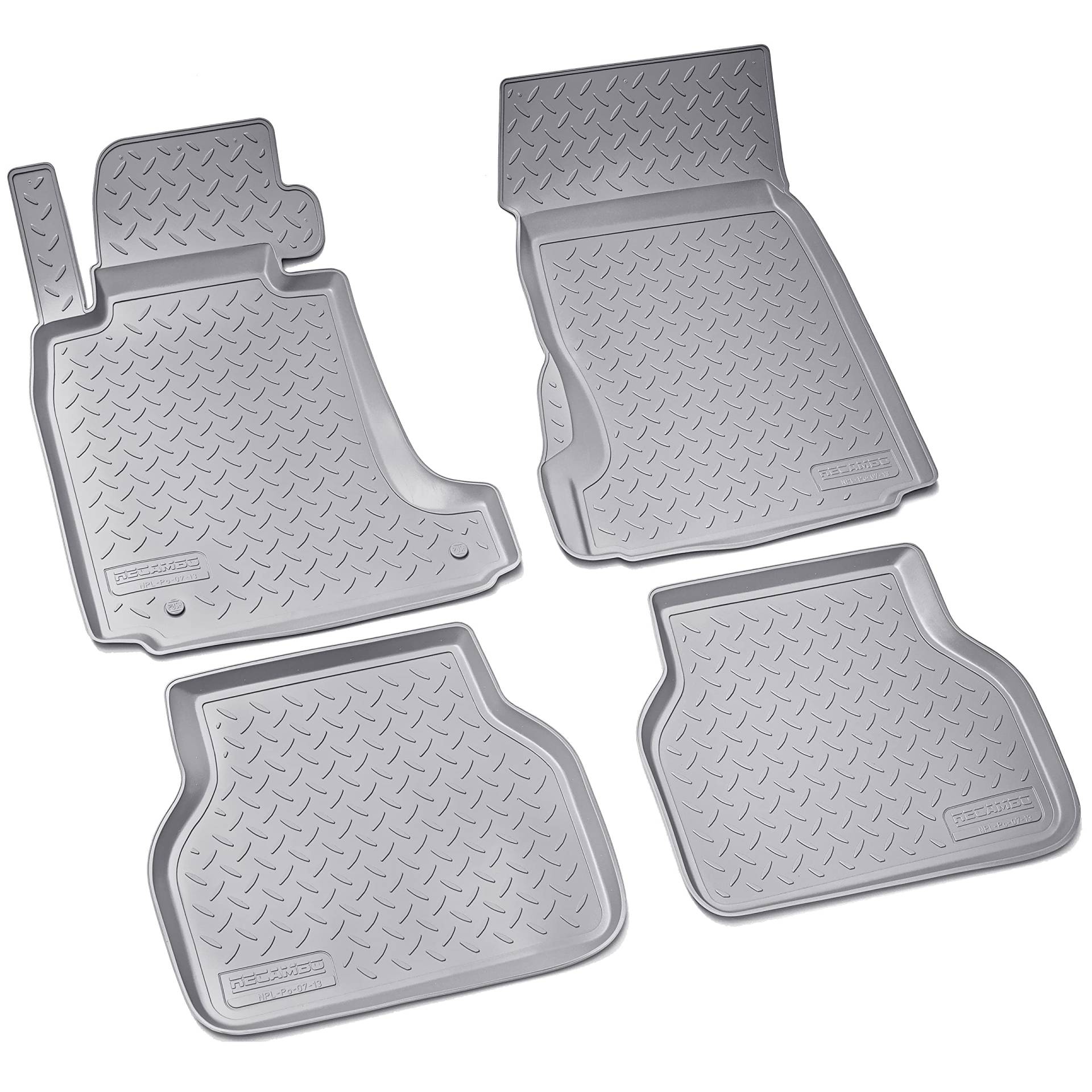 Recambo 3D Gummi Fußmatten kompatibel für BMW 5er E39 Limo Touring | BJ 1995-2004 | grau | Auto Gummimatten | Passgenau | mit Rand Recambo 3D Gummi Fußmatten kompatibel für BMW 5er E39 Limo Touring | BJ 1995-2004 | grau | Auto Gummimatten | Passgenau | mit Rand von Recambo