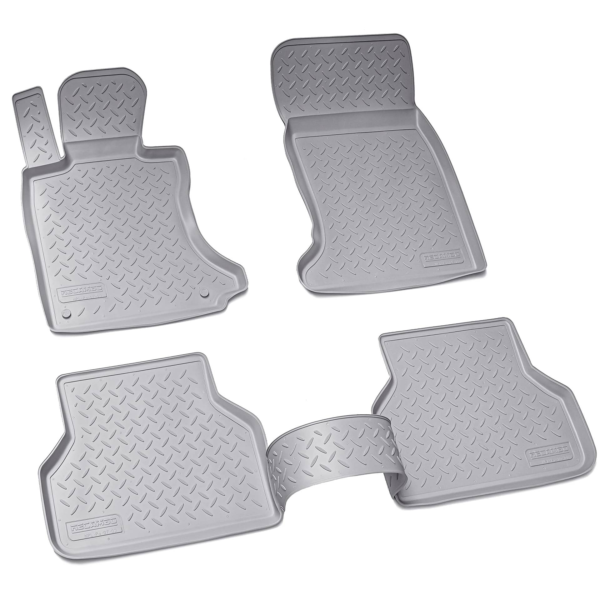 Recambo 3D Gummi Fußmatten kompatibel für BMW 5er E60 E61 Limo Touring | 2003-2010 | Auto Gummimatten | Passgenau | mit Rand | grau Recambo 3D Gummi Fußmatten kompatibel für BMW 5er E60 E61 Limo Touring | 2003-2010 | Auto Gummimatten | Passgenau | mit Rand | grau von Recambo