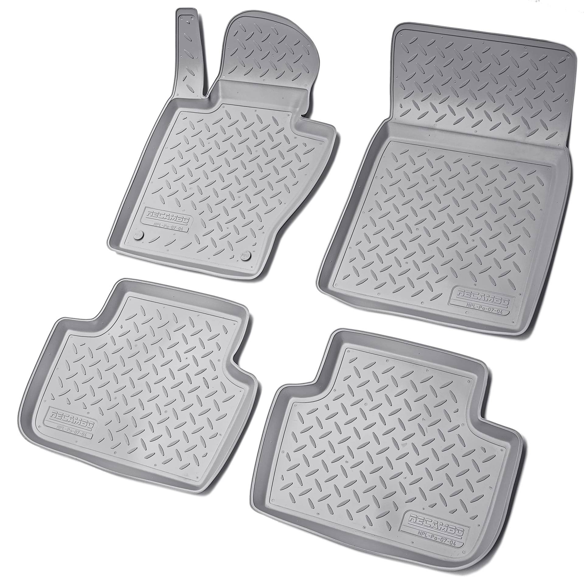 Recambo 3D Gummi Fußmatten kompatibel für BMW X3 E83 | BJ 2003-2010 | Auto Gummimatten | Passgenau | mit Rand | grau Recambo 3D Gummi Fußmatten kompatibel für BMW X3 E83 | BJ 2003-2010 | Auto Gummimatten | Passgenau | mit Rand | grau von Recambo