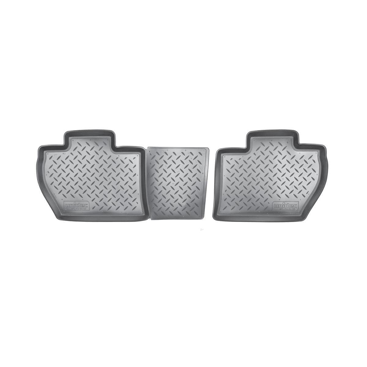 Recambo 3D Gummi Fußmatten kompatibel für Citroen Berlingo | Typ B9 | BJ 2008-2018 | Auto Gummimatten | Passgenau | mit Rand | schwarz | hinten von Recambo