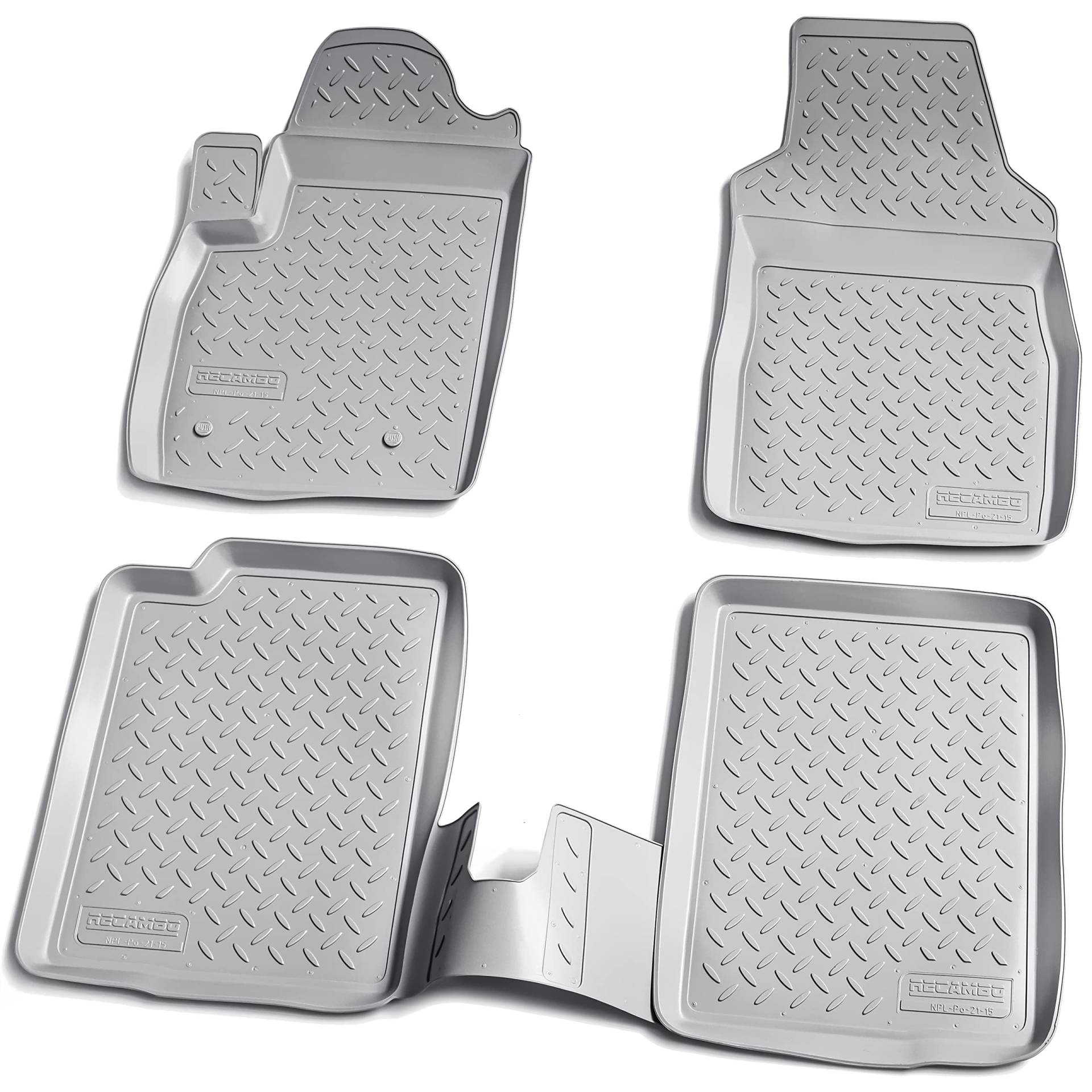 Recambo 3D Gummi Fußmatten kompatibel für FIAT Panda | Typ 169 | BJ 2003-2012 | Auto Gummimatten | Passgenau | mit Rand | grau Recambo 3D Gummi Fußmatten kompatibel für FIAT Panda | Typ 169 | BJ 2003-2012 | Auto Gummimatten | Passgenau | mit Rand | grau von Recambo