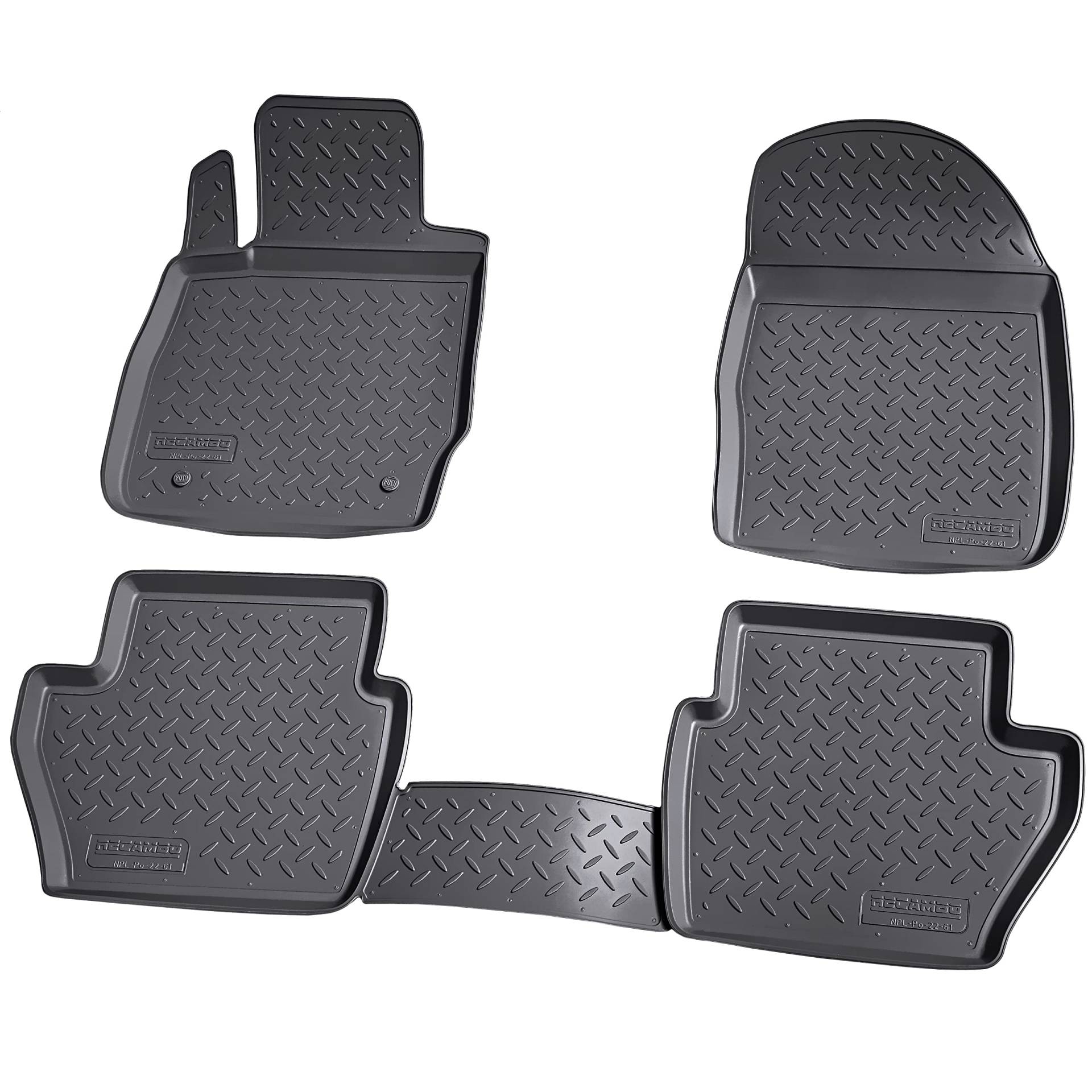 Recambo 3D Gummi Fußmatten kompatibel für Ford Fiesta VI | 2008-2017 | Typ JA8 | Auto Gummimatten | Passgenau | mit Rand | schwarz Recambo 3D Gummi Fußmatten kompatibel für Ford Fiesta VI | 2008-2017 | Typ JA8 | Auto Gummimatten | Passgenau | mit Rand | schwarz von Recambo