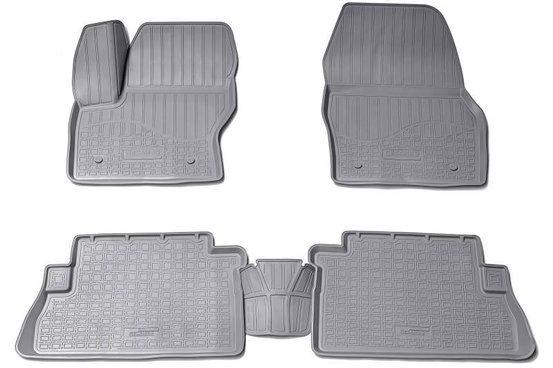 Recambo 3D Gummi Fußmatten kompatibel für Ford Kuga II | DM2 | BJ 2013-2019 | Auto Gummimatten | Passgenau | mit Rand | grau von Recambo