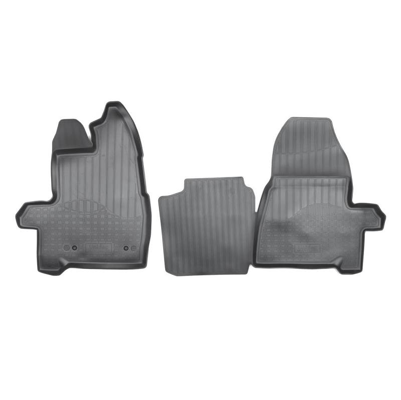 Recambo 3D Gummi Fußmatten kompatibel für Ford Transit Tourneo Custom | BJ ab 2012> | Auto Gummimatten | Passgenau | mit Rand | schwarz von Recambo