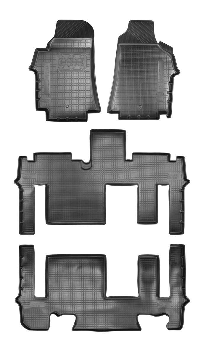 Recambo 3D Gummi Fußmatten kompatibel für Hyundai H1 | ab BJ 2018> | Auto Gummimatten | Passgenau | mit Rand | schwarz von Recambo