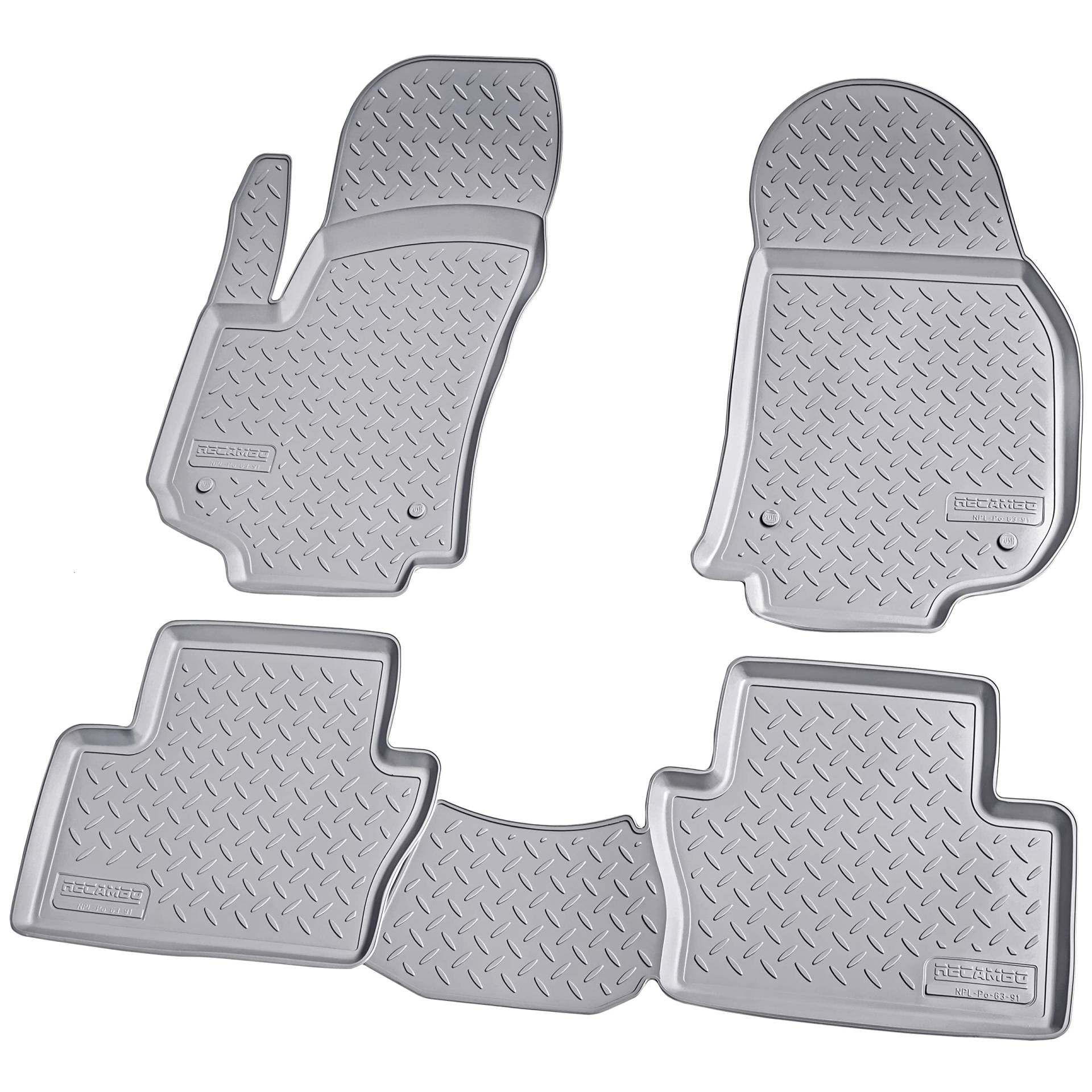 Recambo 3D Gummi Fußmatten kompatibel für OPEL Zafira B | BJ 2005-2014 | Auto Gummimatten | Passgenau | mit Rand | grau Recambo 3D Gummi Fußmatten kompatibel für OPEL Zafira B | BJ 2005-2014 | Auto Gummimatten | Passgenau | mit Rand | grau von Recambo