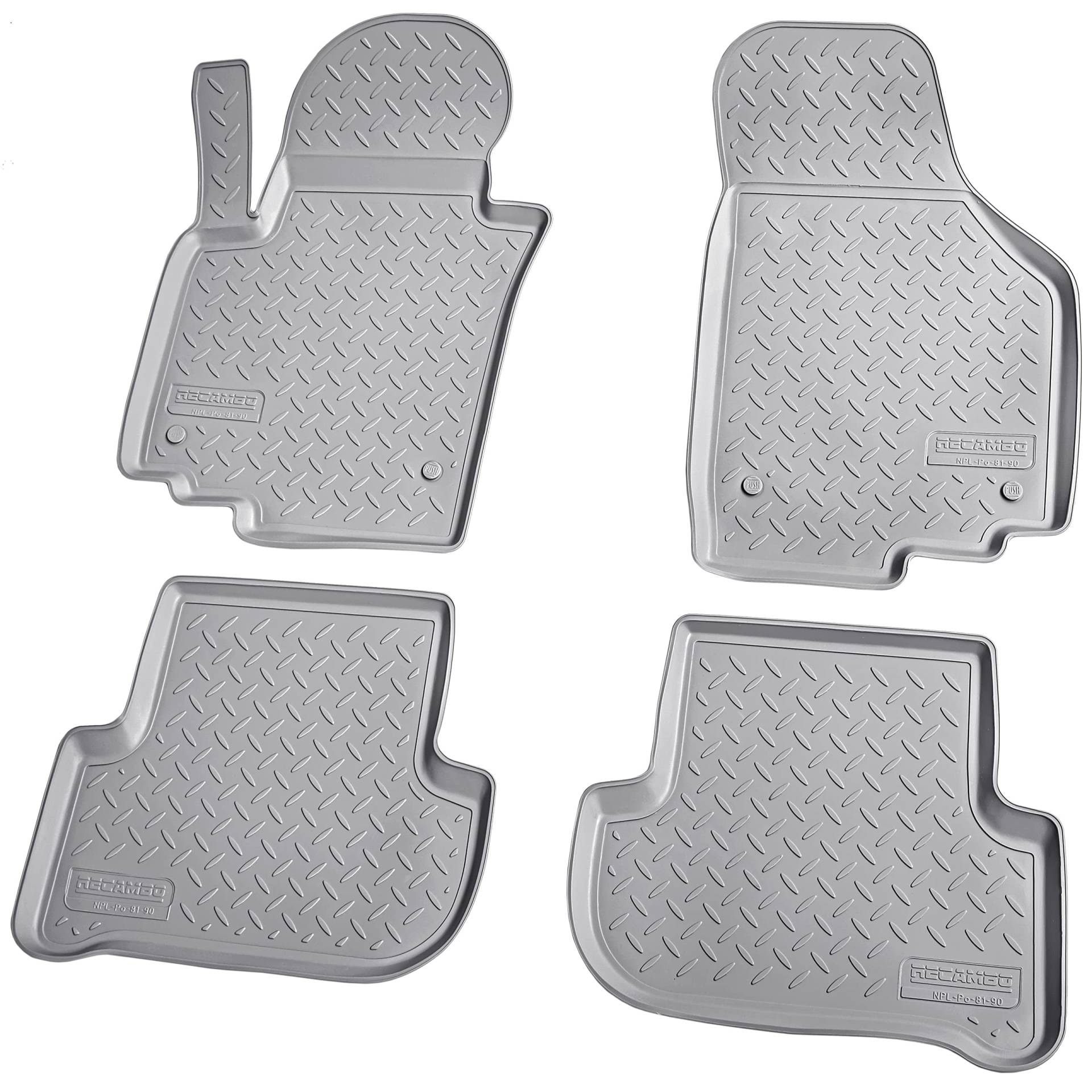 Recambo 3D Gummi Fußmatten kompatibel für SEAT Altea/Altea XL 5P | 2004-2015 | Auto Gummimatten | Passgenau | mit Rand | grau Recambo 3D Gummi Fußmatten kompatibel für SEAT Altea/Altea XL 5P | 2004-2015 | Auto Gummimatten | Passgenau | mit Rand | grau von Recambo