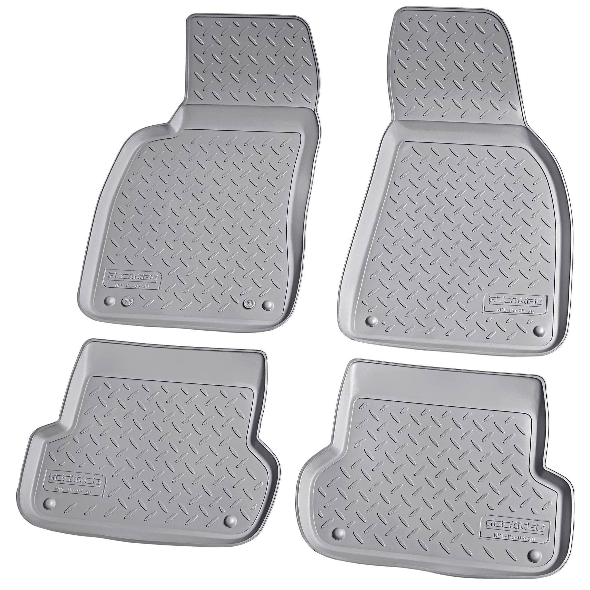 Recambo 3D Gummi Fußmatten kompatibel für SEAT Exeo Limo | ST | Typ 3R | BJ 2009-2013 | Auto Gummimatten | Passgenau | mit Rand | grau Recambo 3D Gummi Fußmatten kompatibel für SEAT Exeo Limo | ST | Typ 3R | BJ 2009-2013 | Auto Gummimatten | Passgenau | mit Rand | grau von Recambo