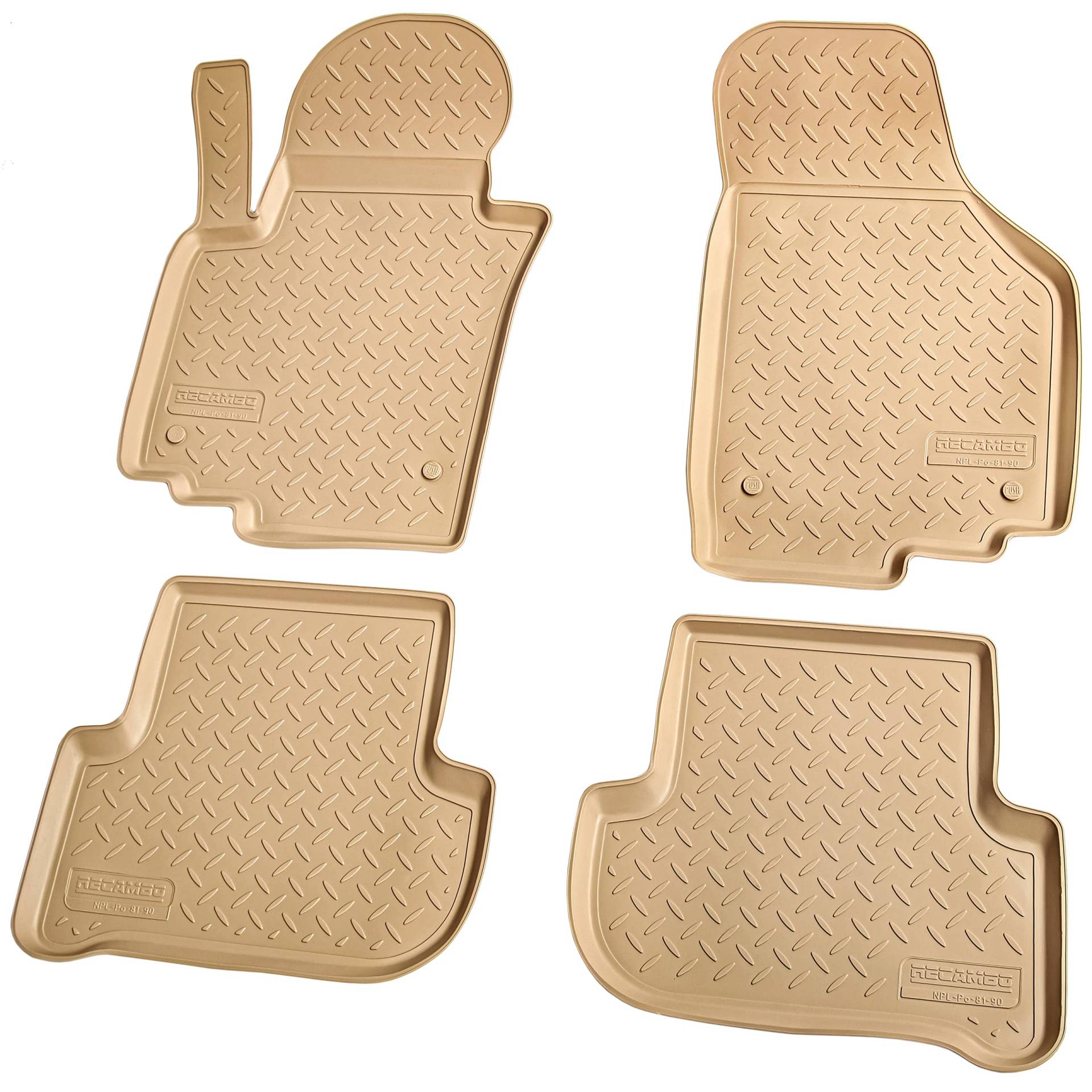 Recambo 3D Gummi Fußmatten kompatibel für Skoda Yeti | Typ 5L | BJ 2009-2017 | Auto Gummimatten | Passgenau | mit Rand | beige Recambo 3D Gummi Fußmatten kompatibel für Skoda Yeti | Typ 5L | BJ 2009-2017 | Auto Gummimatten | Passgenau | mit Rand | beige von Recambo