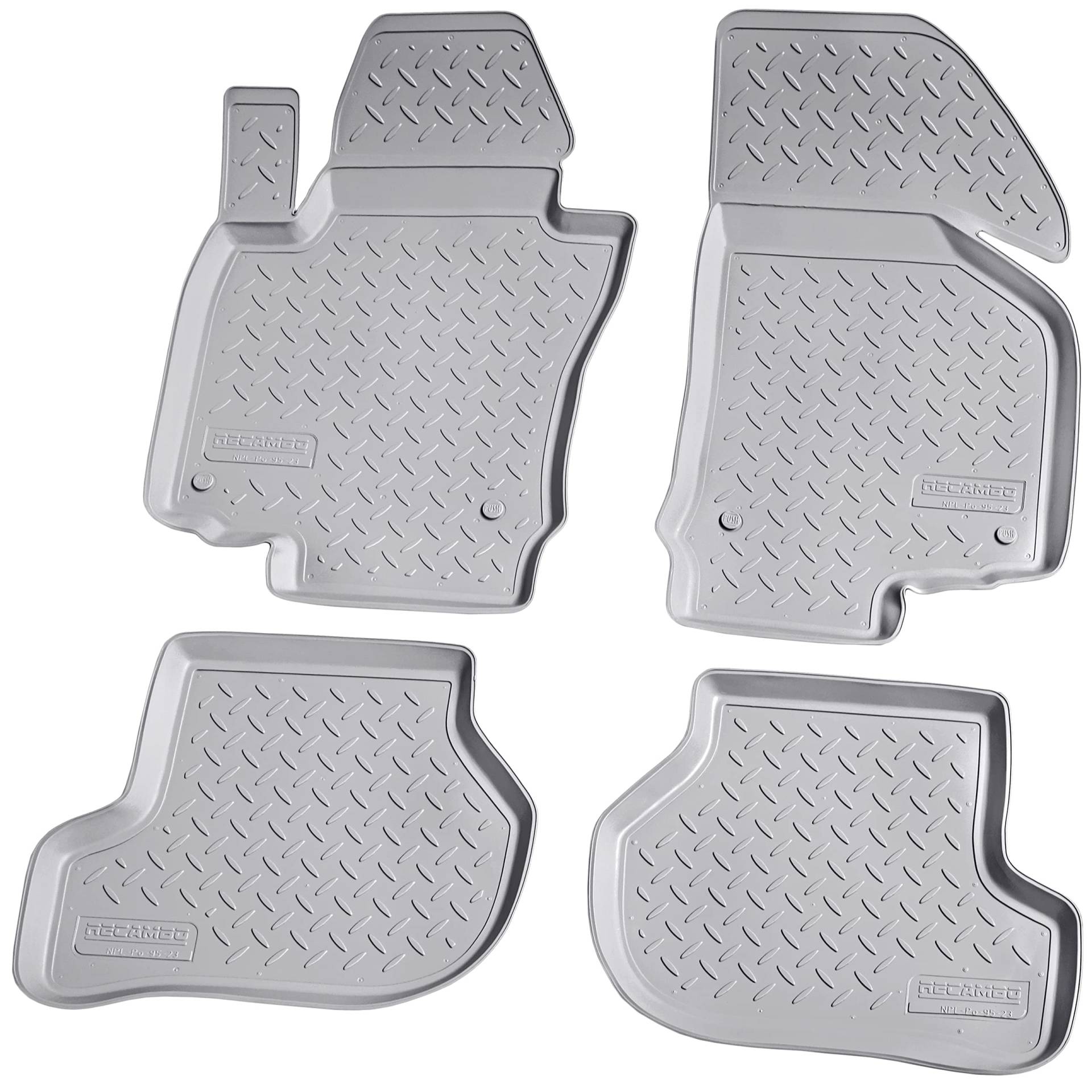 Recambo 3D Gummi Fußmatten kompatibel für VW Golf Plus | BJ 2004-2014 | Auto Gummimatten | Passgenau | mit Rand | grau Recambo 3D Gummi Fußmatten kompatibel für VW Golf Plus | BJ 2004-2014 | Auto Gummimatten | Passgenau | mit Rand | grau von Recambo