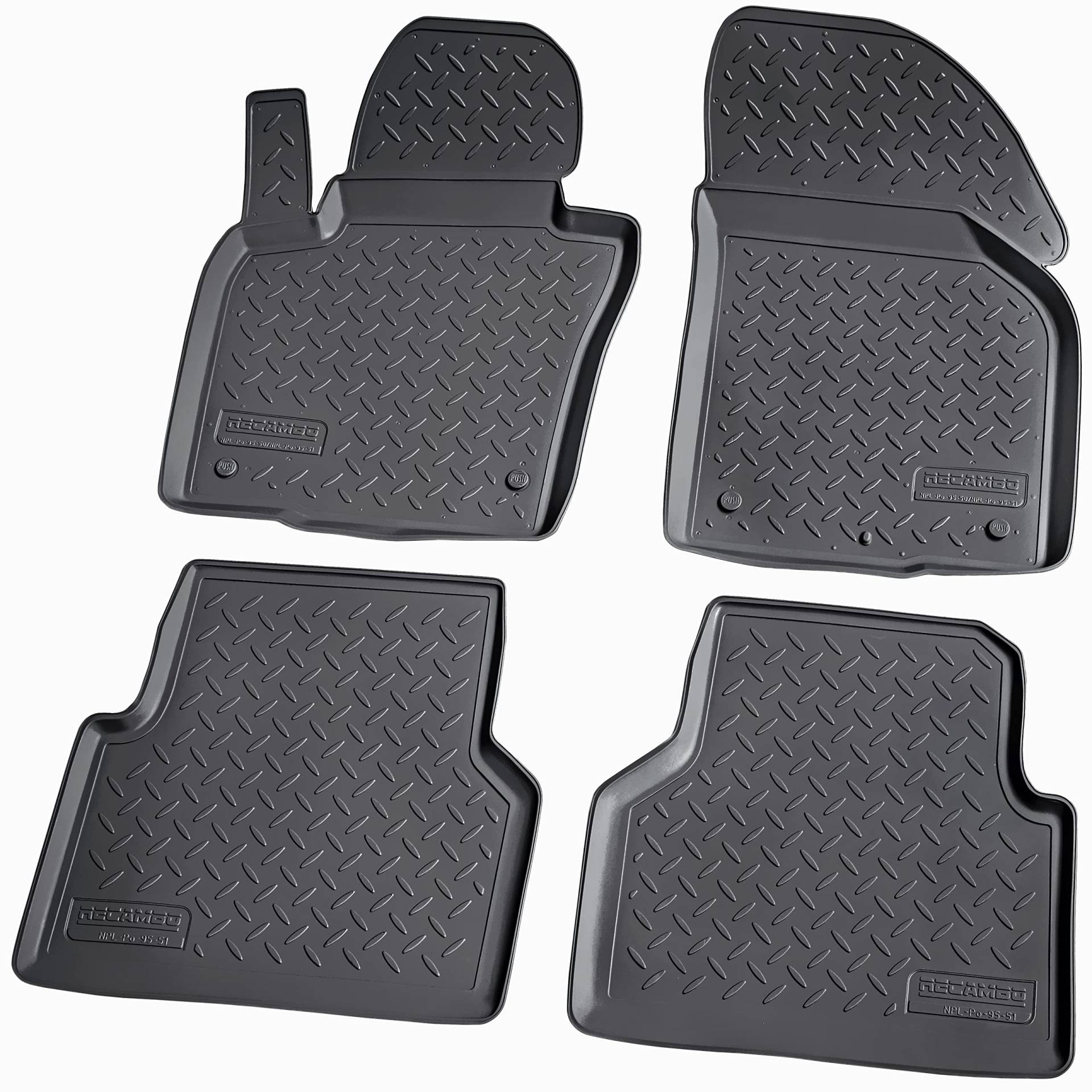 Recambo 3D Gummi Fußmatten kompatibel für VW Tiguan 5N | BJ 2007-2016 | Auto Gummimatten | Passgenau | mit Rand | schwarz Recambo 3D Gummi Fußmatten kompatibel für VW Tiguan 5N | BJ 2007-2016 | Auto Gummimatten | Passgenau | mit Rand | schwarz von Recambo