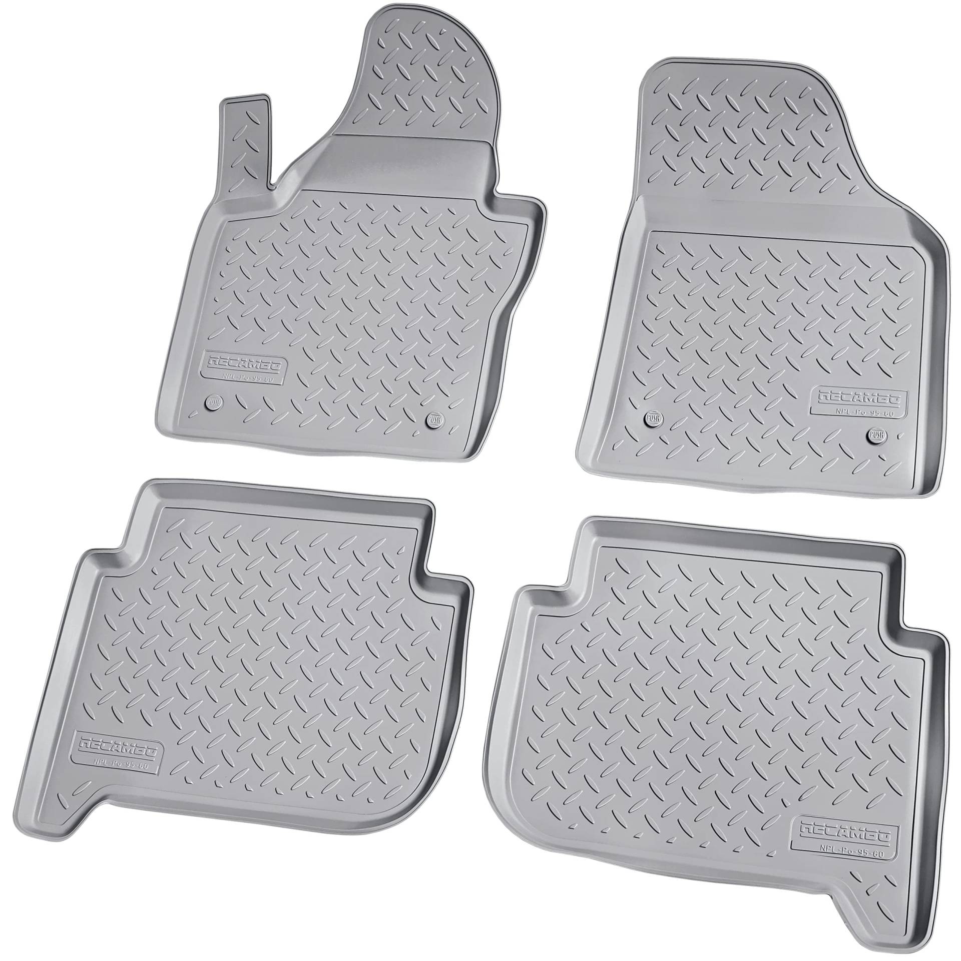 Recambo 3D Gummi Fußmatten kompatibel für VW Touran | 1T | BJ 2003-2015 | Auto Gummimatten | Passgenau | mit Rand | grau Recambo 3D Gummi Fußmatten kompatibel für VW Touran | 1T | BJ 2003-2015 | Auto Gummimatten | Passgenau | mit Rand | grau von Recambo
