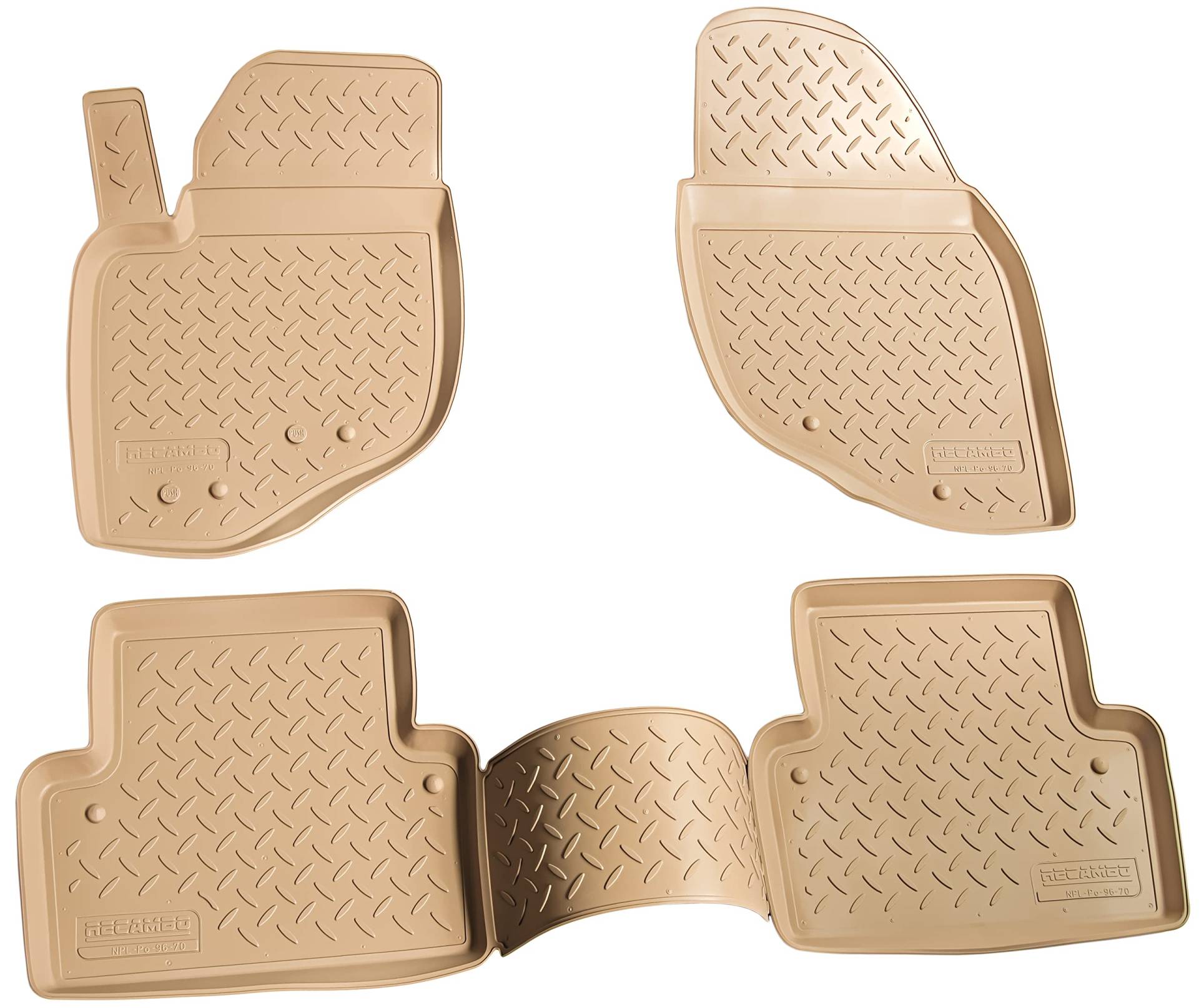 Recambo 3D Gummi Fußmatten kompatibel für Volvo V70 / XC70 | 2000-2007 | Auto Gummimatten | Passgenau | mit Rand | beige Recambo 3D Gummi Fußmatten kompatibel für Volvo V70 / XC70 | 2000-2007 | Auto Gummimatten | Passgenau | mit Rand | beige von Recambo
