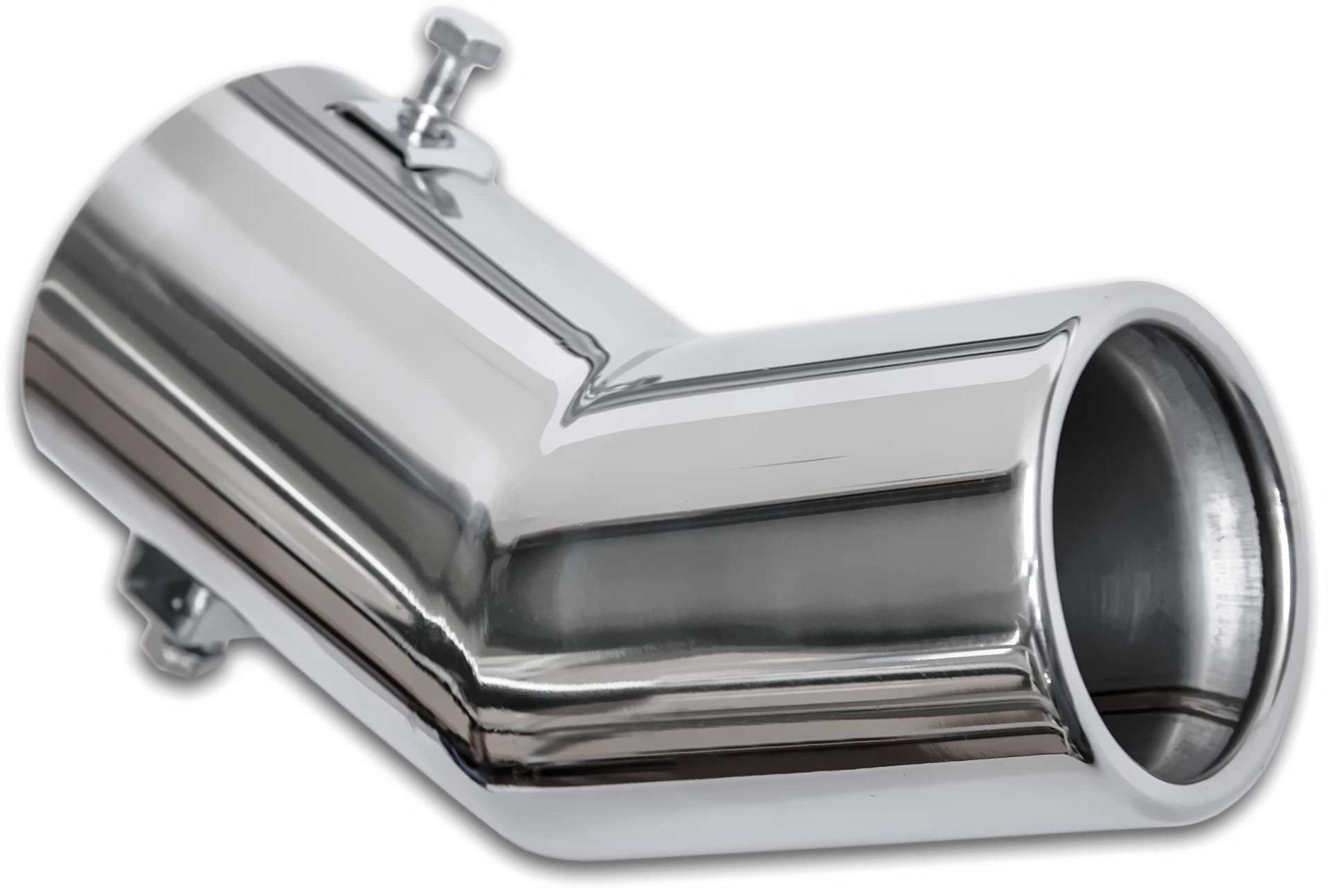 Recambo Auspuffblende Endrohr EDELSTAHL Chrom Abgewinkelt | 172 x 63 mm | Endrohrblende Auspuff Blende Plug&Play UNIVERSAL Recambo Auspuffblende Endrohr EDELSTAHL Chrom Abgewinkelt | 172 x 63 mm | Endrohrblende Auspuff Blende Plug&Play UNIVERSAL von Recambo