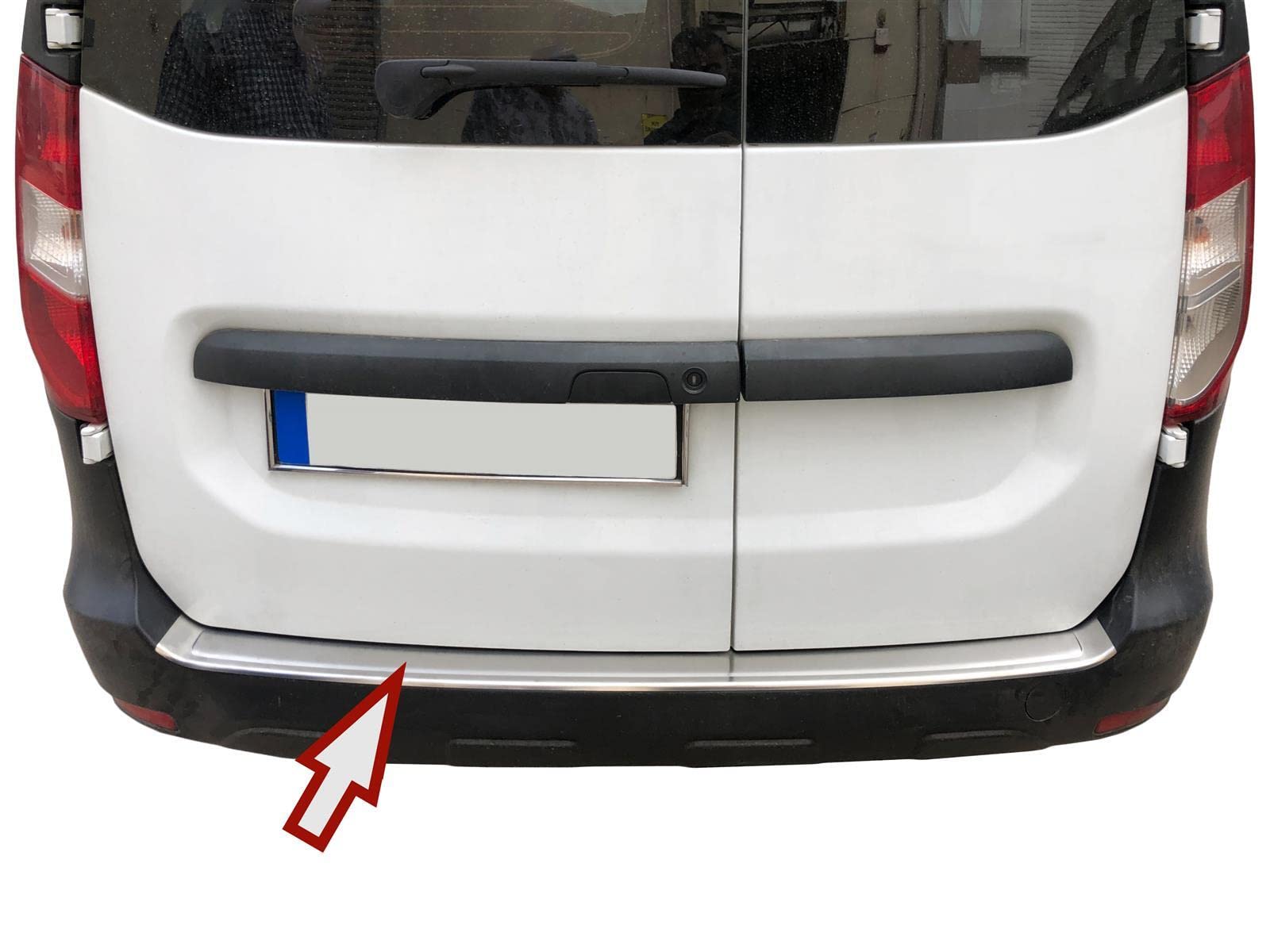 Ladekantenschutz Edelstahl MATT kompatibel für Dacia DOKKER ab 2012 | mit Abkantung | premium Qualität von RECAMBO Ladekantenschutz Edelstahl MATT kompatibel für Dacia DOKKER ab 2012 | mit Abkantung | premium Qualität von RECAMBO von Recambo