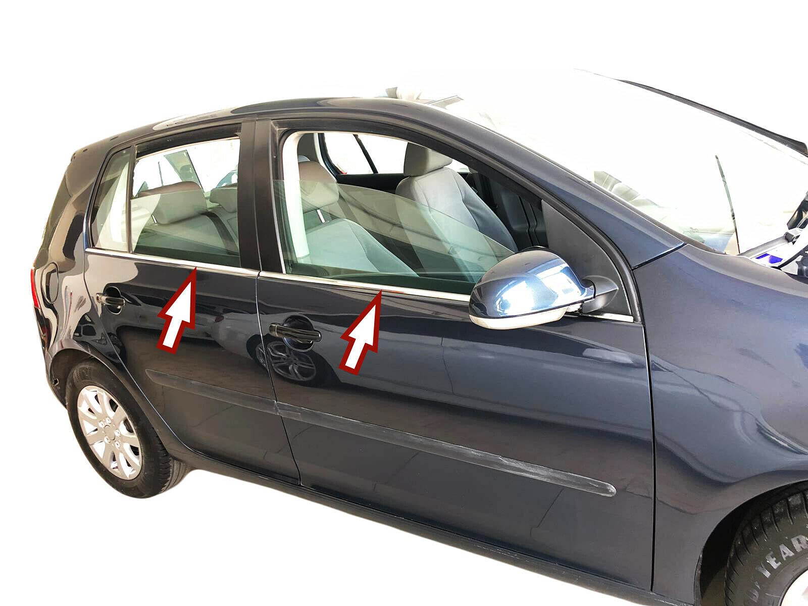 Recambo EDELSTAHL FENSTERLEISTEN CHROM passend für VW GOLF 5 V | 4 TÜREN | 2003-2008 | 4tlg Set Recambo EDELSTAHL FENSTERLEISTEN CHROM passend für VW GOLF 5 V | 4 TÜREN | 2003-2008 | 4tlg Set von Recambo