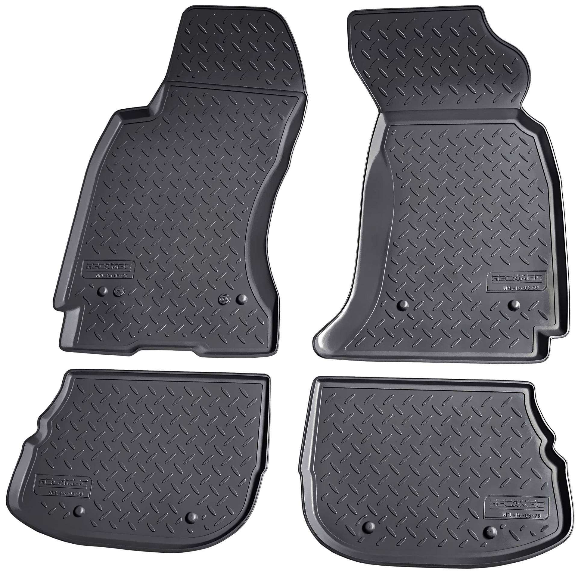 Recambo 3D Gummi Fußmatten kompatibel für Audi A4 8D B5 Limousine Avant BJ 1994-2001 | Auto Gummimatten | Passgenau | mit Rand | schwarz Recambo 3D Gummi Fußmatten kompatibel für Audi A4 8D B5 Limousine Avant BJ 1994-2001 | Auto Gummimatten | Passgenau | mit Rand | schwarz von Recambo