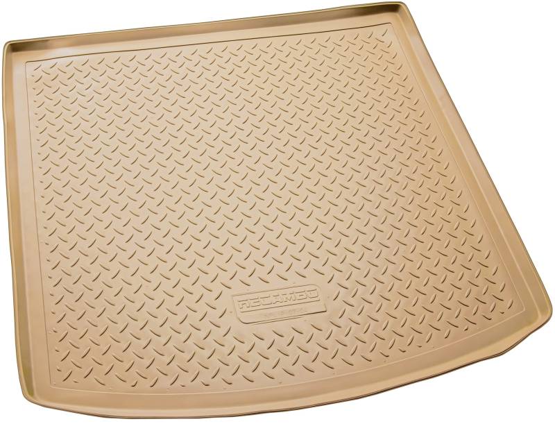 Recambo Gummi Kofferraumwanne Premium passend für BMW 5er E61 Touring | BJ 2004-2010 | passgenau mit Rand | Beige von Recambo