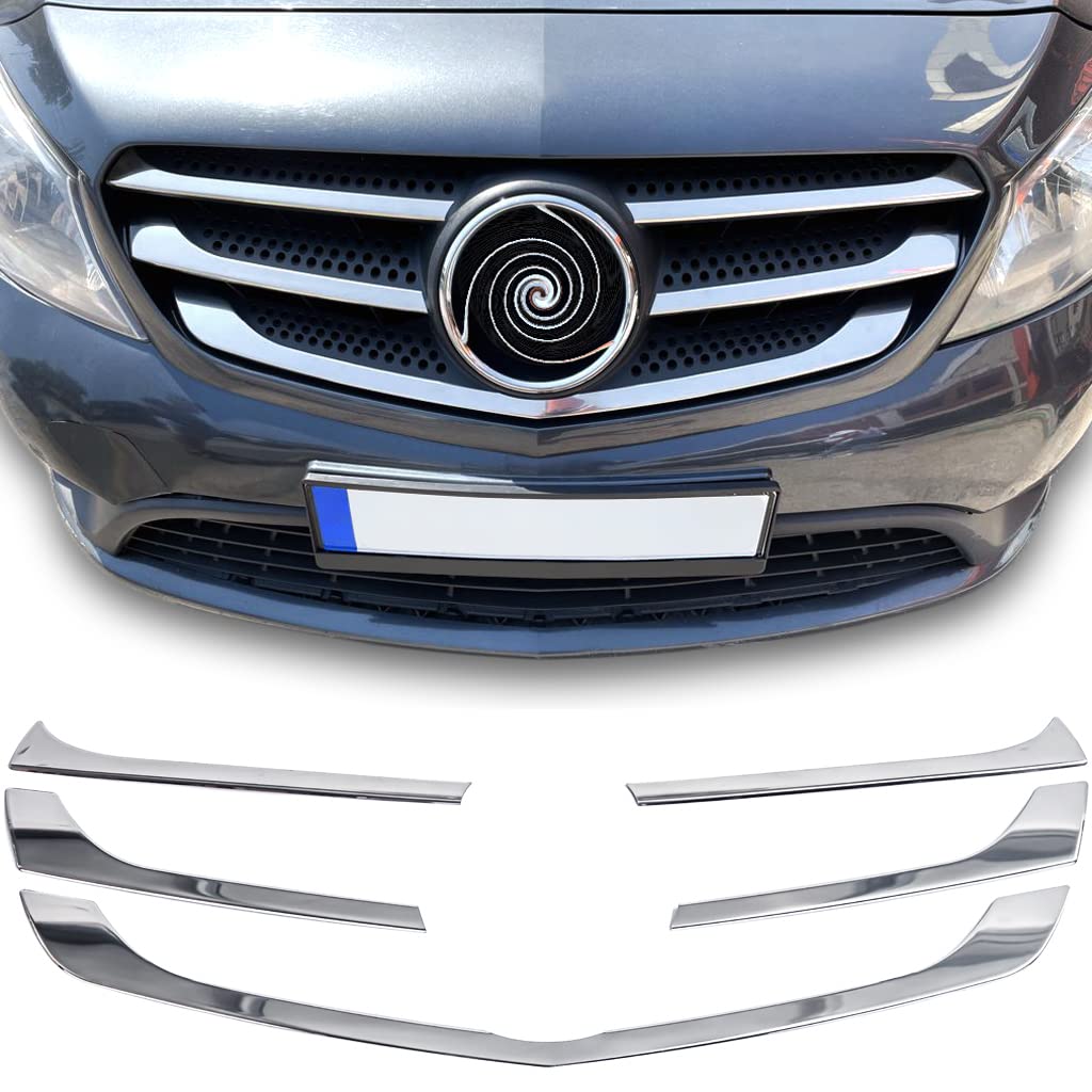 Recambo KÜHLERGRILL LEISTEN EDELSTAHL V2A CHROM kompatibel für MERCEDES Citan | Typ W415 | BJ 2012-2021 Recambo KÜHLERGRILL LEISTEN EDELSTAHL V2A CHROM kompatibel für MERCEDES Citan | Typ W415 | BJ 2012-2021 von Recambo