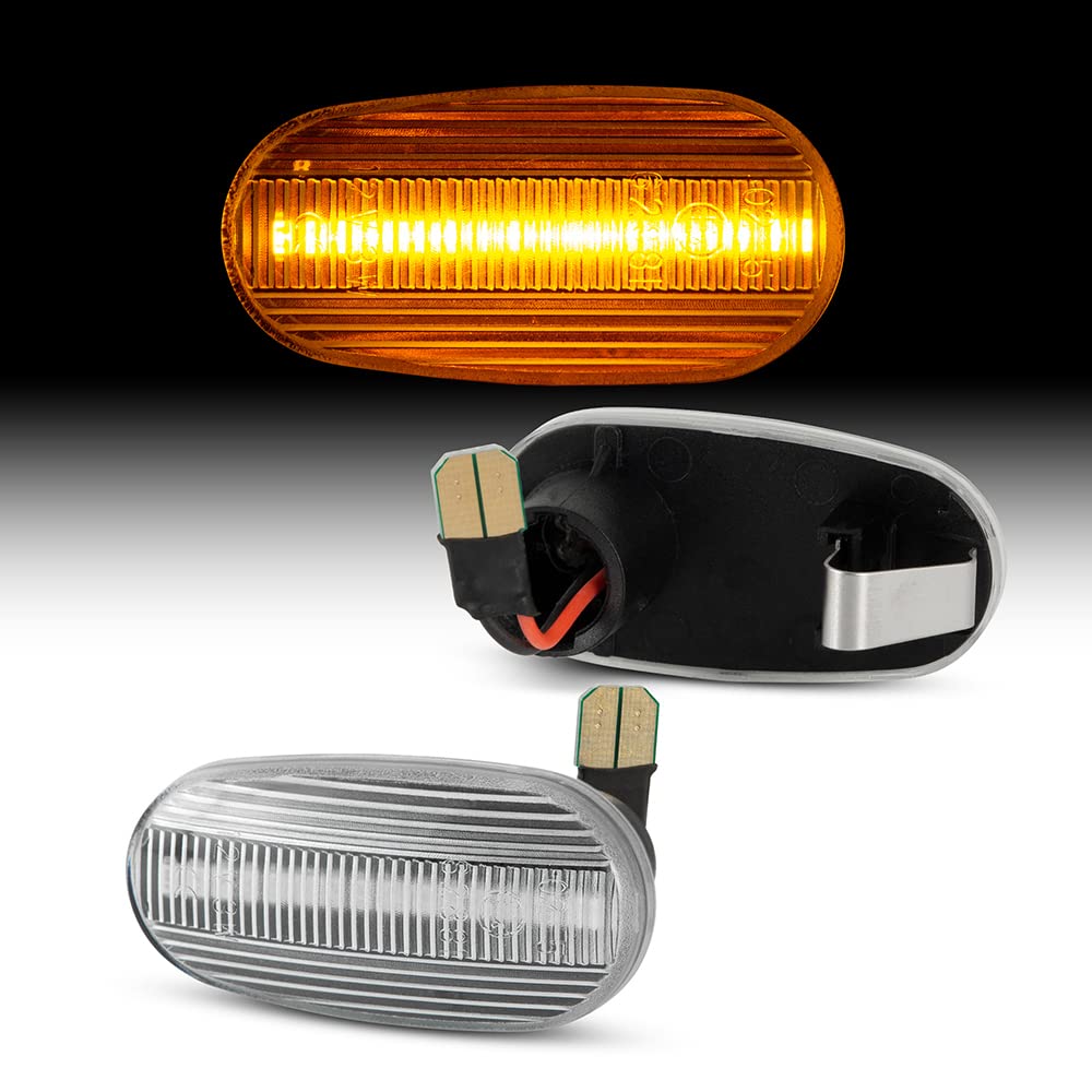 Recambo LED Seitenblinker mit E-Zulassung | Plug & Play | CanBus - Fehlerfrei | SMD Blinker kompatibel für Alfa Romeo 147 | Typ 937 | BJ 2000-2010 | KLARGLAS Recambo LED Seitenblinker mit E-Zulassung | Plug & Play | CanBus - Fehlerfrei | SMD Blinker kompatibel für Alfa Romeo 147 | Typ 937 | BJ 2000-2010 | KLARGLAS von Recambo