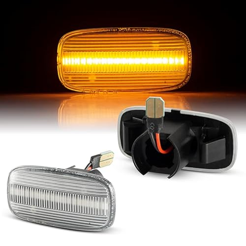 Recambo LED Seitenblinker mit E-Zulassung | Plug & Play | CanBus - Fehlerfrei | SMD Blinker kompatibel für NISSAN Primera | P11 WP11 | BJ 1996-2002 | KLARGLAS von Recambo