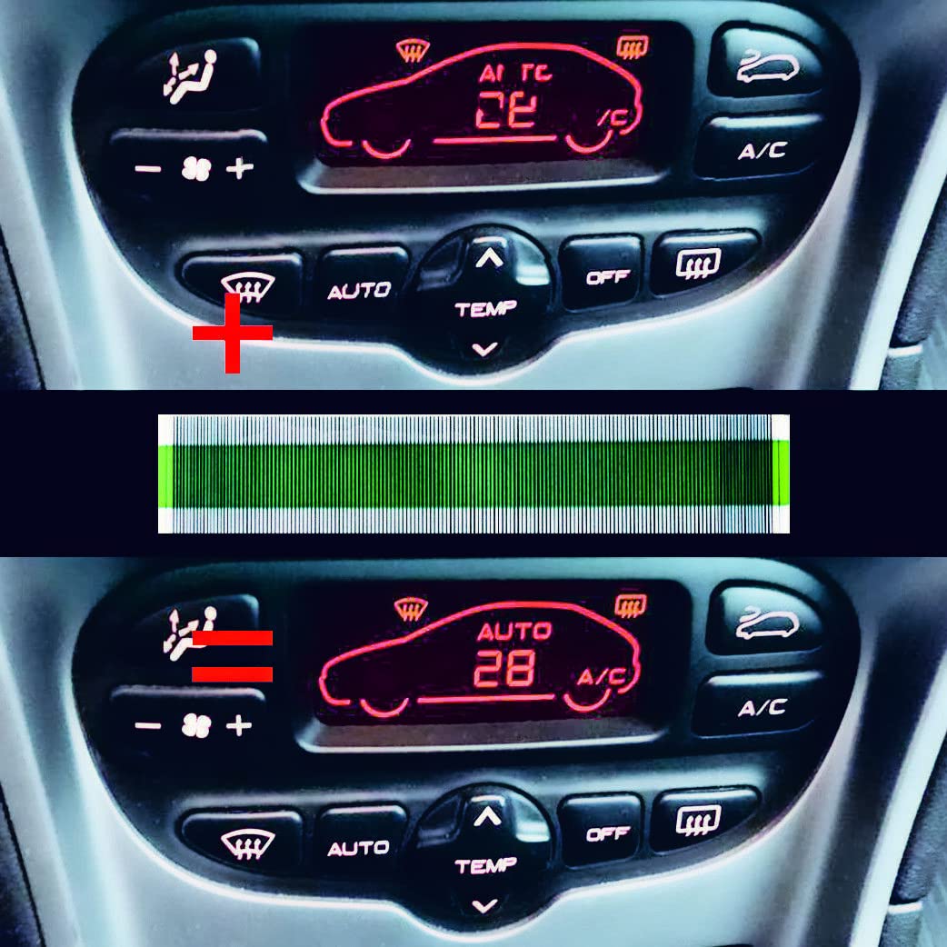 Tacho Multifunktions Display Pixel Reparatur Kontaktfolie Flexband kompatibel Für Peugeot 307 | 407 LCD Instrument Bildschirm von Recambo