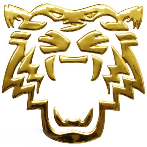 phil trade Aufkleber Sticker Gold Chrom 3D Emblem Tiger Auto Motorrad Styling DZ-30G von Recambo