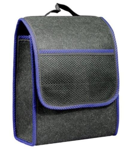 phil trade schwarz-Blaue Filz Kofferraum Tasche 33x26 robust blau gekettelt Werkzeugtasche Klett von phil trade
