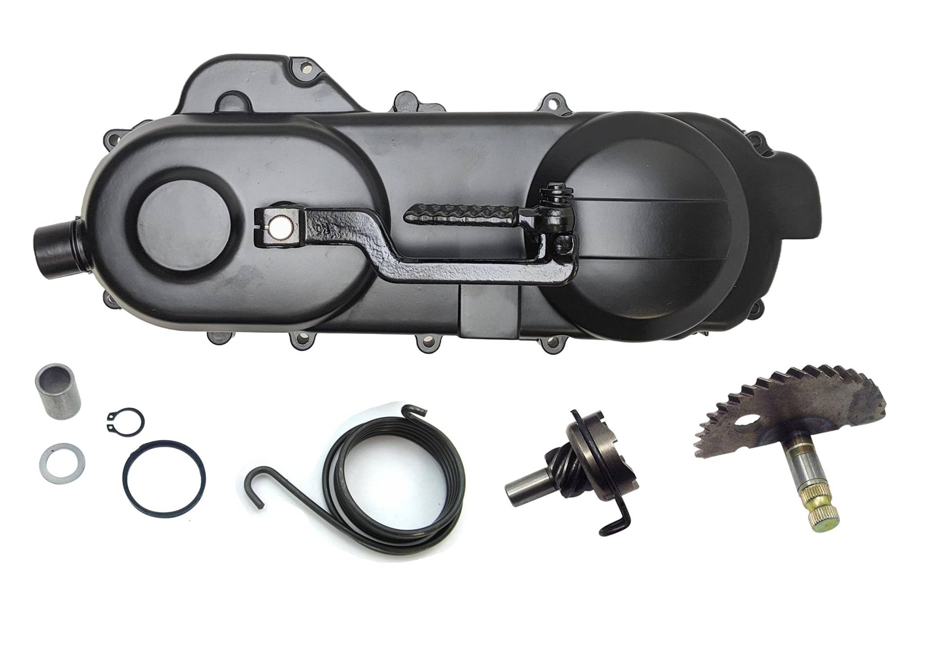 Komplette 49 cc 50 cc lange Kickstarter-Abdeckung, Kurbelgehäuse, Montage mit internen Getrieben und Kick-Start-Hebel für Roller, Mopeds, 139 QMB GY6 Komplette 49 cc 50 cc lange Kickstarter-Abdeckung, Kurbelgehäuse, Montage mit internen Getrieben und Kick-Start-Hebel für Roller, Mopeds, 139 QMB GY6 von RedCap
