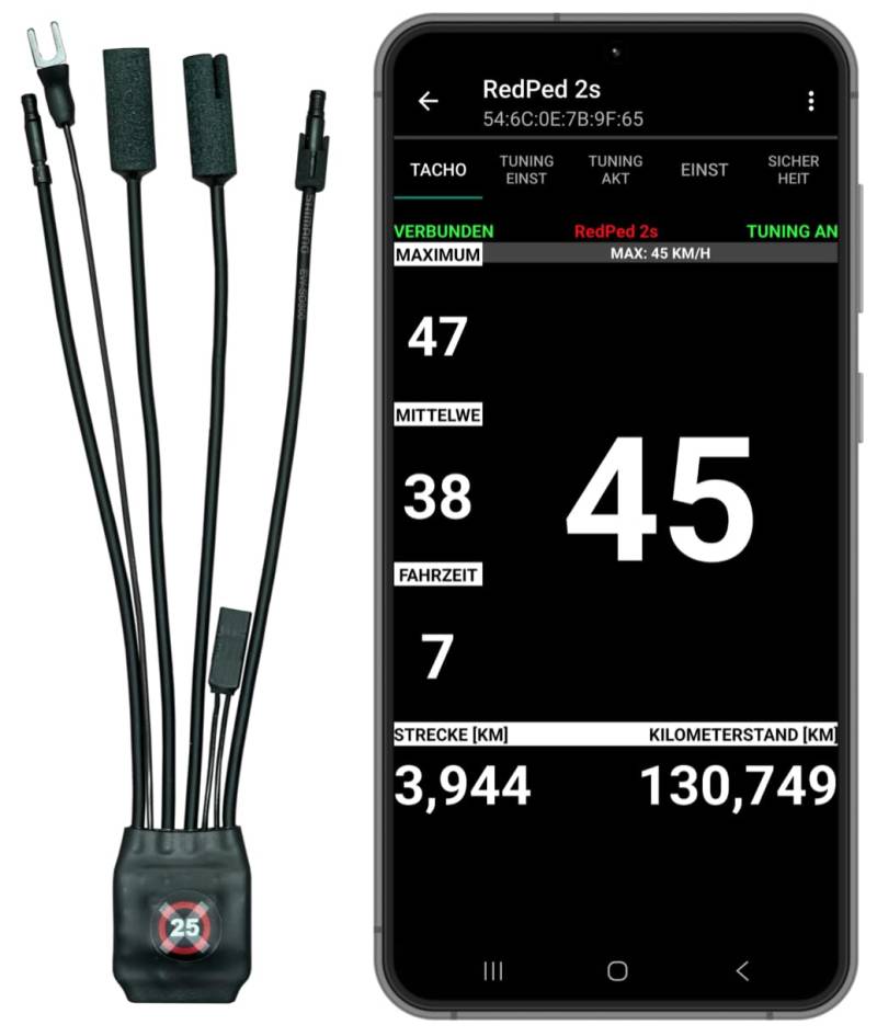 RedPed 2s für Shimano EP8 mit App EP800 von RedPed