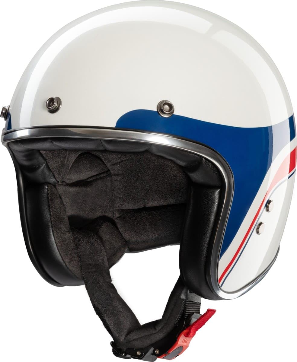 Redbike Jethelm RB-803 Silverstone weiß metallic blau rot Fiberglas ECE 22.06 inklusive Helmschirm, S 55/56 Redbike Jethelm RB-803 Silverstone weiß metallic blau rot Fiberglas ECE 22.06 inklusive Helmschirm, S 55/56 von Redbike