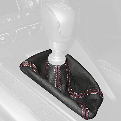 RedlineGoods ST Schaltsack Manschette kompatibel mit Ford Focus Mk3 2011-18. Maßgeschneidert - Nicht universell. Echtes Top Qualitat Italienisches Alcantara. Schwarz mit Blauem Faden von RedlineGoods