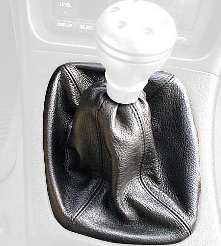 RedlineGoods Schaltsack Manschette kompatibel mit Ford Probe 1993-97. Maßgeschneidert - Nicht universell. Echtes Top Qualitat Italienisches Alcantara. Schwarz mit Blauem Faden von RedlineGoods