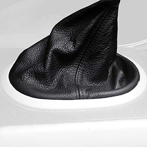 RedlineGoods Schaltsack Manschette kompatibel mit Mazda Tribute 2005-07. Maßgeschneidert - Nicht universell. Echtes Top Qualitat Italienisches Leder. Schwarz mit Rotem Faden von RedlineGoods