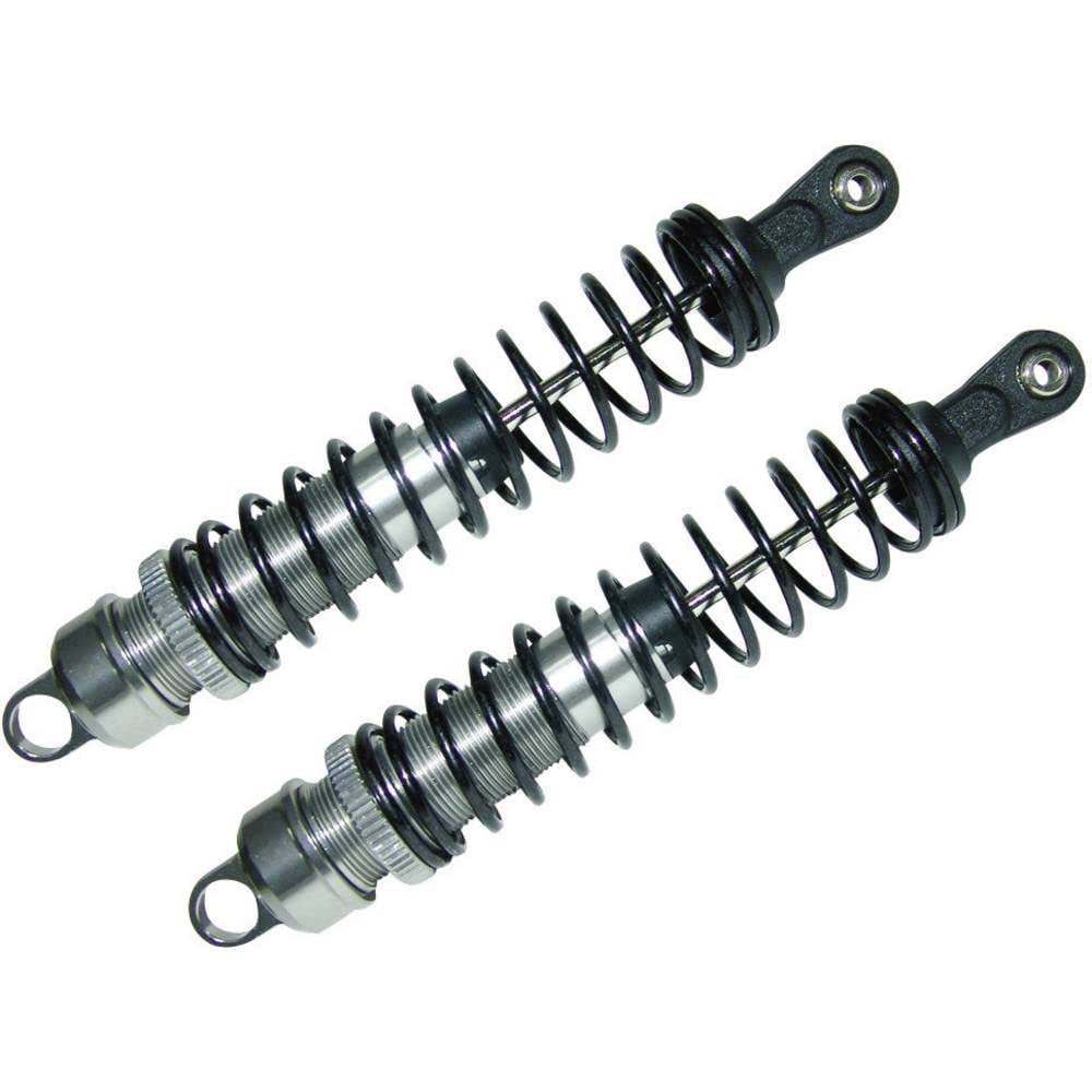 Reely 1:8 Aluminium-Öldruckstoßdämpfer Titanium mit Federn Schwarz 126 mm 2 St. Reely 1:8 Aluminium-Öldruckstoßdämpfer Titanium mit Federn Schwarz 126 mm 2 St. von Reely