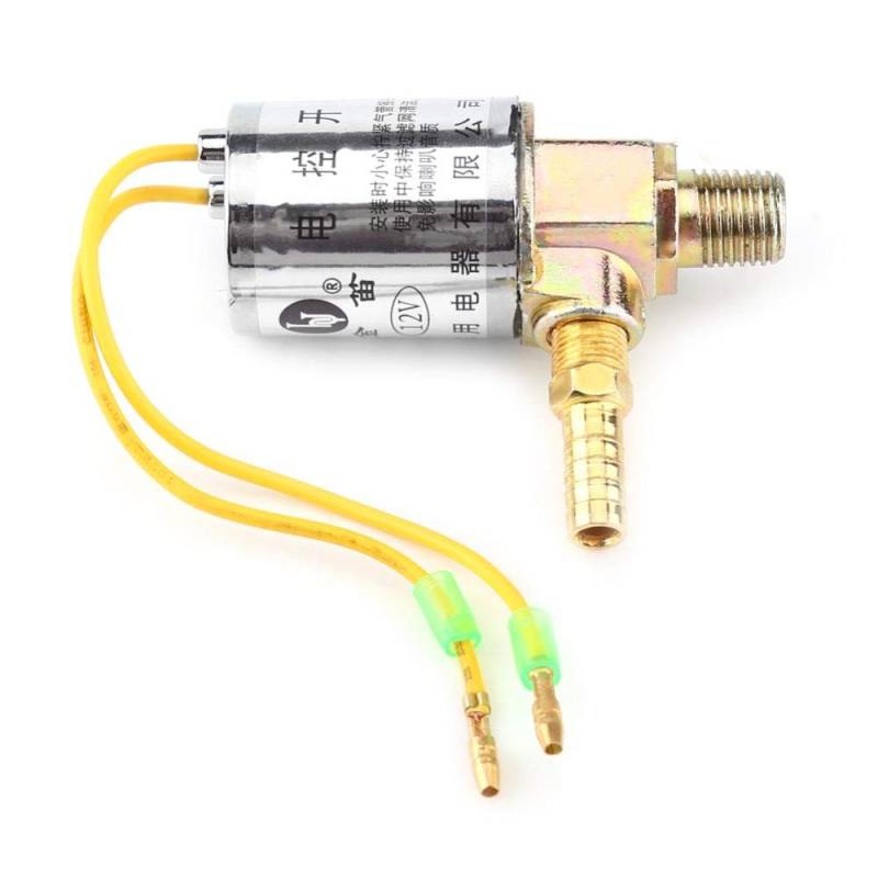 Regun Auto Lufthorn Elektromagnetventil, 12V 1/4 zoll Metall Airhorn Signalhorn Elektrische Magnetventil Air Fahrt Systeme Air Horn Ventil für Auto Zug LKW von Regun
