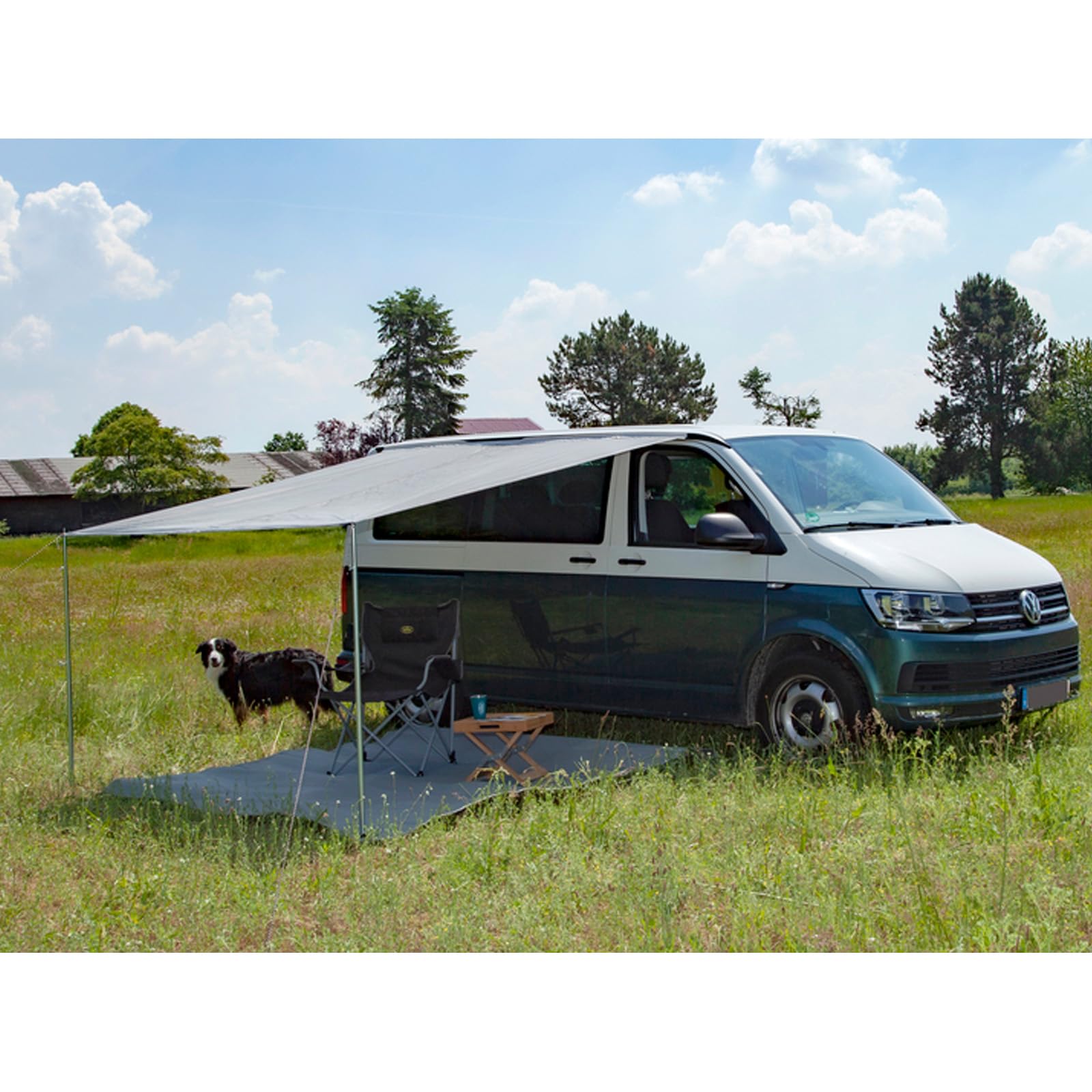 Reimo Universal Sonnensegel Como 2 Anthrazit, 250x240cm Camping Sonnendach Wohnwagen Wohnmobil Campingbus Sonnenschutz von Reimo