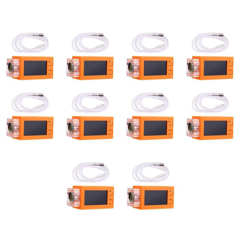 Reinscer 10X für Nerdminer V2 Pro Miner 78KH/S Mini Bitcoin Miner mit Leuchtendem Lüfter BTC Solo Mining Miner Orange von Reinscer