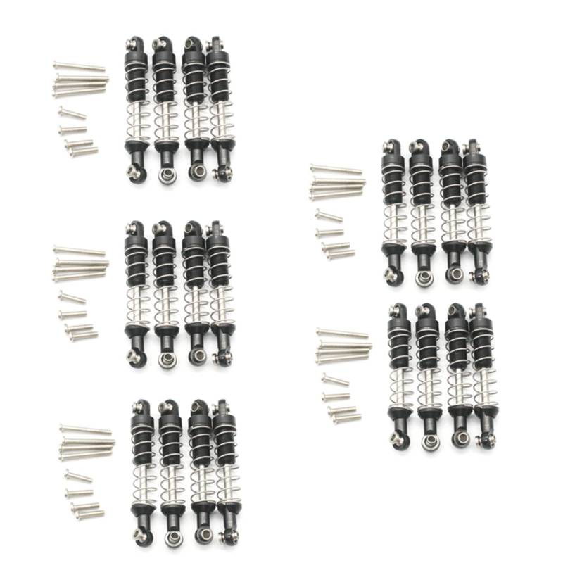Reinscer 20 Teiliger Metall Stoß DäMpfer fürWpl C14 C24 C34 Mn D90 D91 D96 D99 D99S Mn90 Mn99S Rc Auto Upgrade Teile, Schwarz von Reinscer
