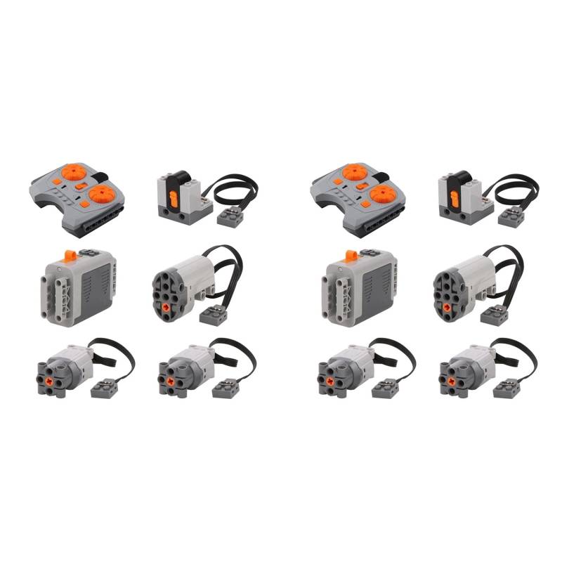 Reinscer 2Satz Power Function Set L Motor Servomotor Batteriebox IR Speed Fernbedienung Empfänger Bausteine Style B von Reinscer