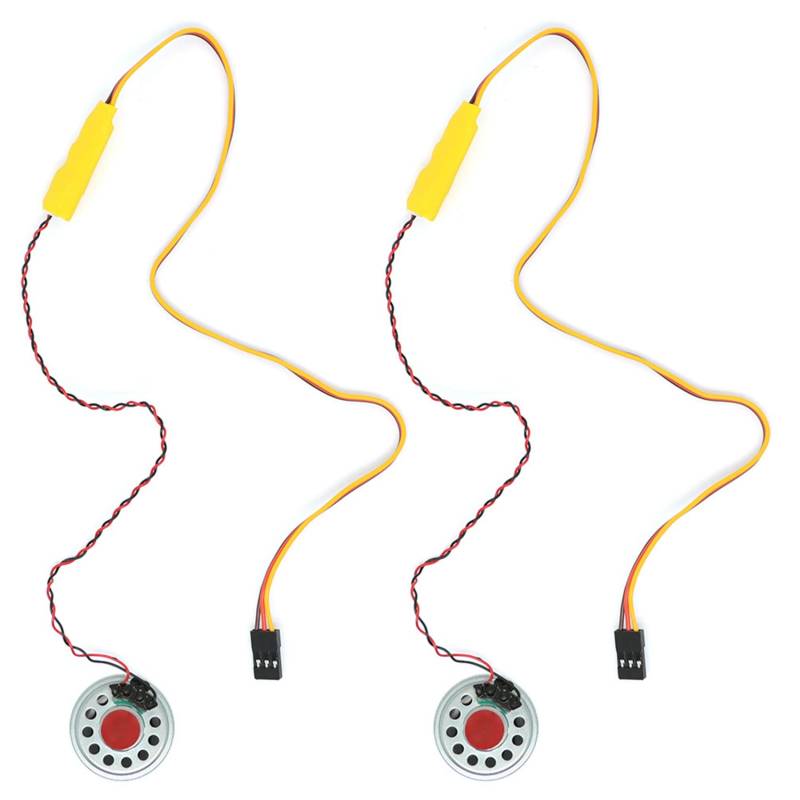 Reinscer 2X RC Auto Horn Klang Simulator Lautsprecher Sound Gruppe für 1/10 1/8 RC Auto Axial SCX10 für TRX4 D90 YIKONG von Reinscer
