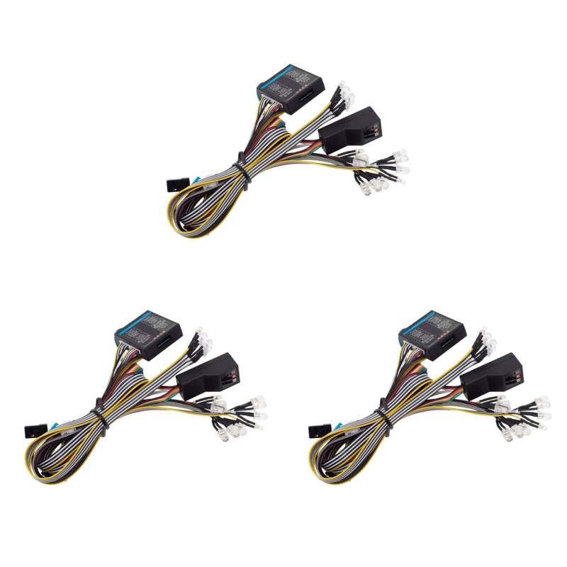 Reinscer 3X 1/8 1/10 RC Auto 16 LED Lichtsystem Vorder- und Rücklicht Blinker Bremslichter für AXIAL von Reinscer