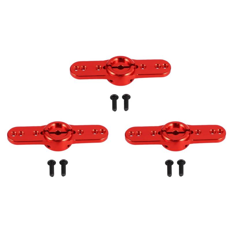 Reinscer 3X Metall 15T Servo Horn 15 Zahnlenkung Servo Arm für 1/5 RC Kletter Auto Benzin/ElektrizitäT Rot von Reinscer