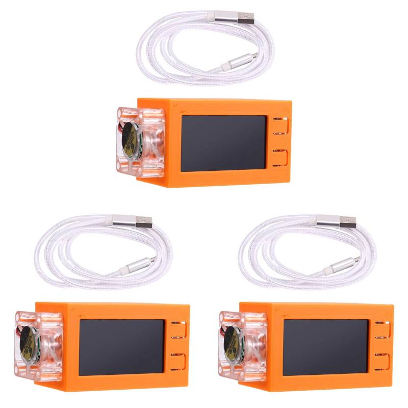 Reinscer 3X für Nerdminer V2 Pro Miner 78KH/S Mini Bitcoin Miner mit Leuchtendem Lüfter BTC Solo Mining Miner Orange von Reinscer