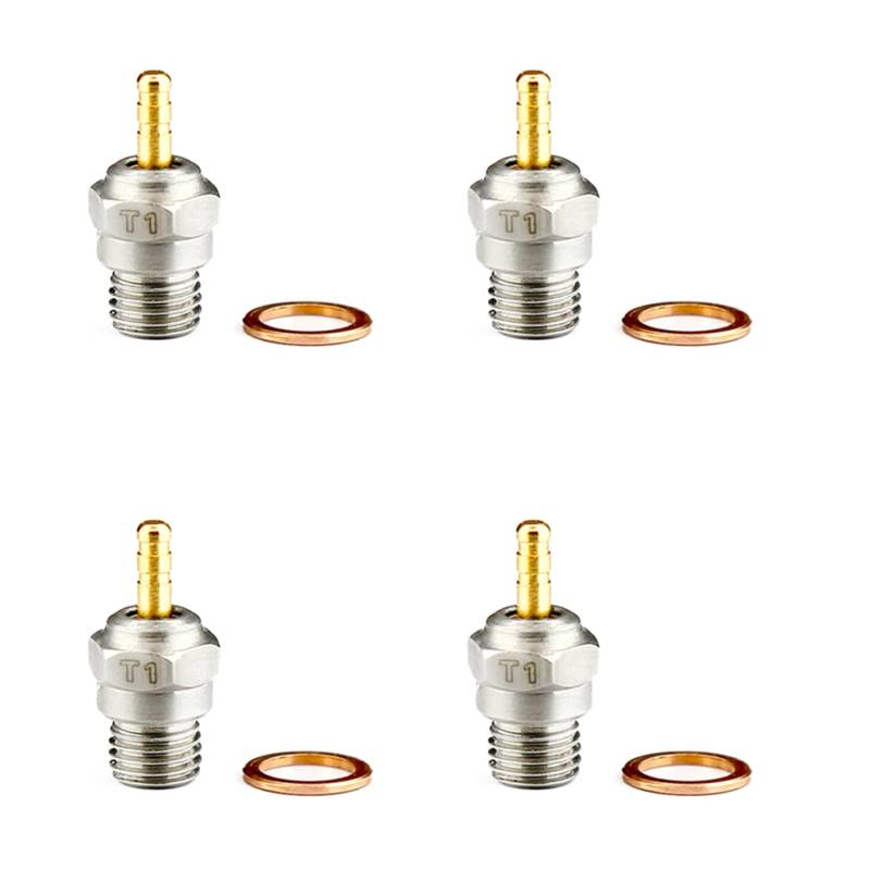 Reinscer 4X 70117 Glühkerze für T1 N3 N4 Hot Spark Nitro Motorteile Ersetzen OS 8 für Redcat 1/8 1/10 RC Car von Reinscer