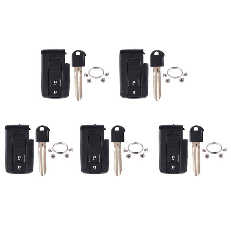 Reinscer 5X 2 Knopf Smart Remote Key Case Shell und Blade für Verso Prius von Reinscer