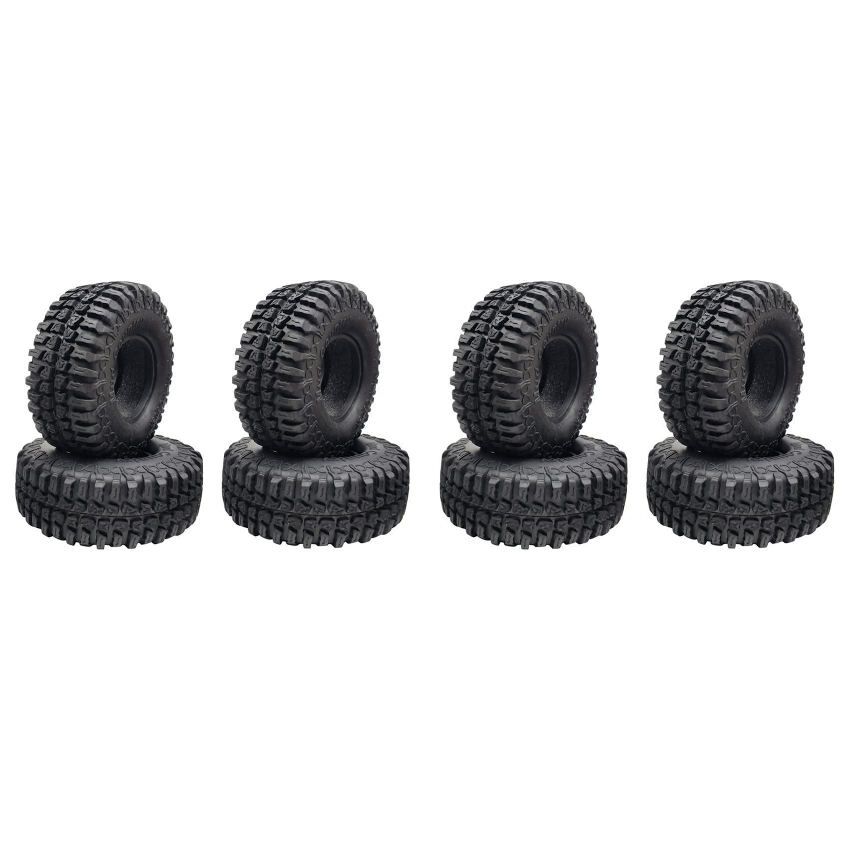Reinscer 8 Stück 100MM 1.9 Gummi Reifen Reifen Rad für 1/10 RC Crawler Auto Axial SCX10 90046 AXI03007 TRX4 D90 CC01 Reinscer 8 Stück 100MM 1.9 Gummi Reifen Reifen Rad für 1/10 RC Crawler Auto Axial SCX10 90046 AXI03007 TRX4 D90 CC01 von Reinscer