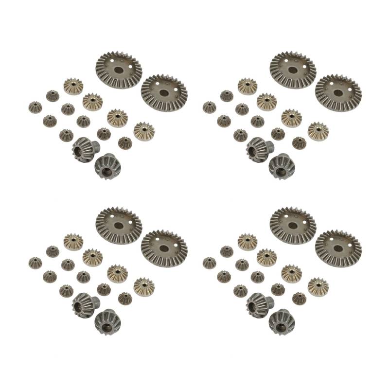 Reinscer Upgrade Metall Getriebe 30T 16T 10T Differential Antriebs für 144001 12428 12429 12423 12429 RC Auto Teile, 64 Stücke von Reinscer