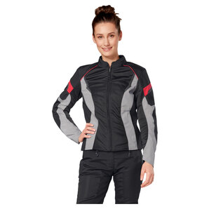 Rekurv C-21.02 Damen Textiljacke in grau/schwarz/rot Grau Schwarz Rot von Rekurv