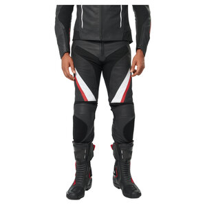 Rekurv C-10.03 Lederkombihose Schwarz Weiss Rot von Rekurv